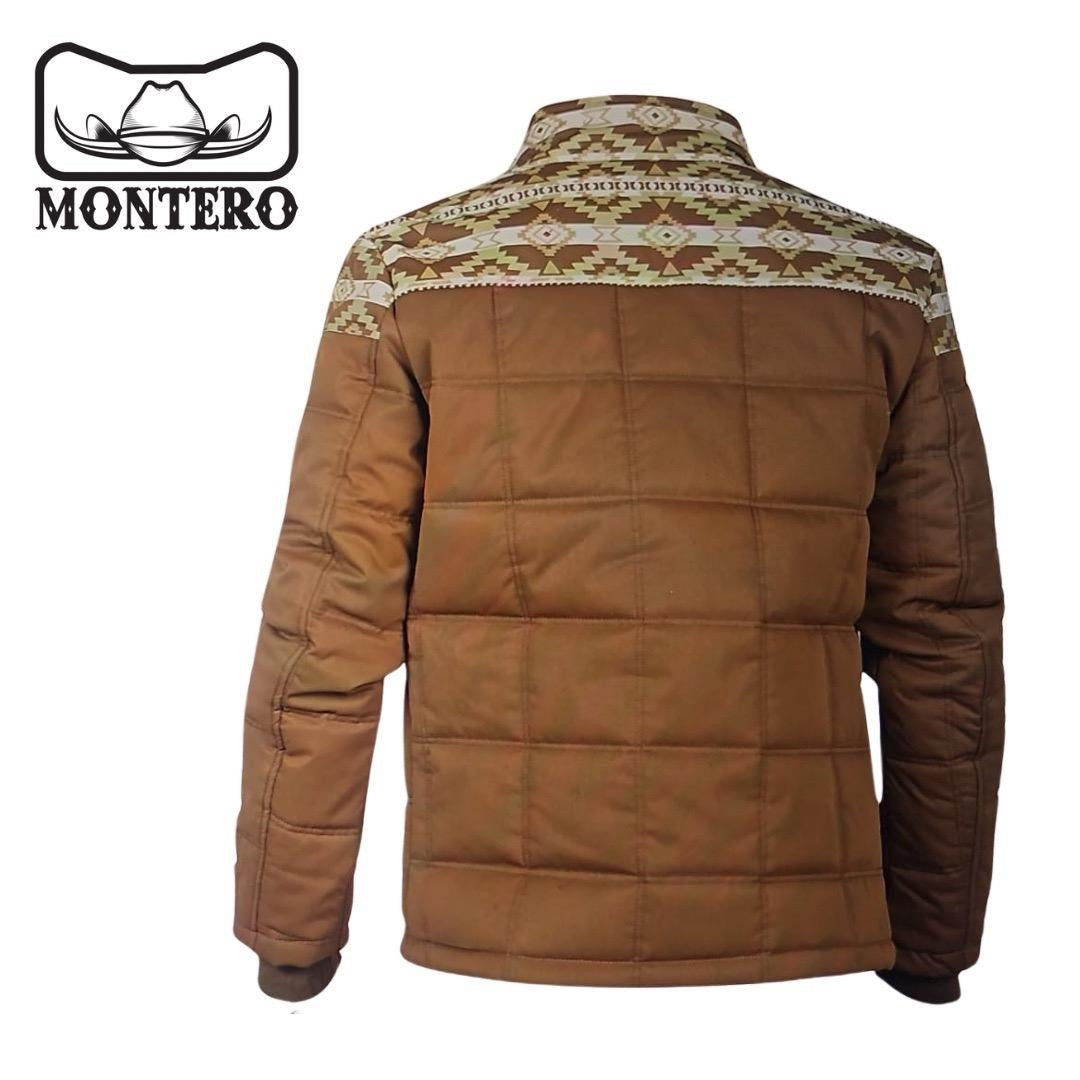 MT08888 BROWN WESTERN COTTON JACKET MENS FLUR LINNED BROWN Tops
