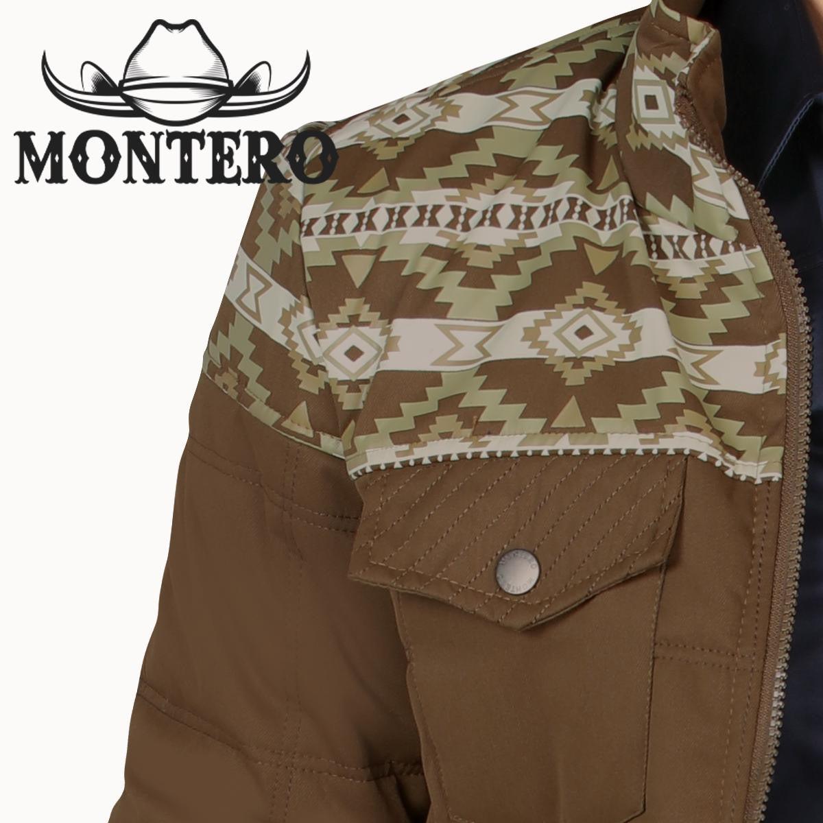 MT08888 BROWN WESTERN COTTON JACKET MENS FLUR LINNED BROWN Tops