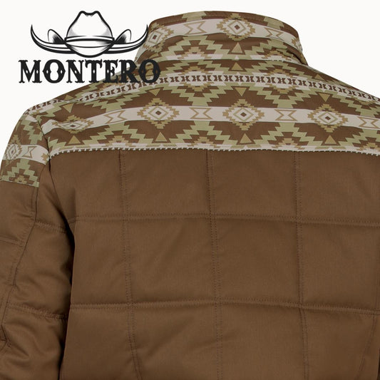 MT08888 BROWN WESTERN COTTON JACKET MENS FLUR  LINNED BROWN Tops