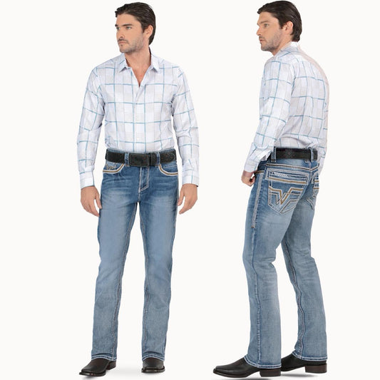 Premium Washed Stretch Embroidery  Menswear, Mt4635 Man jeans add embroidery on back and front pocket